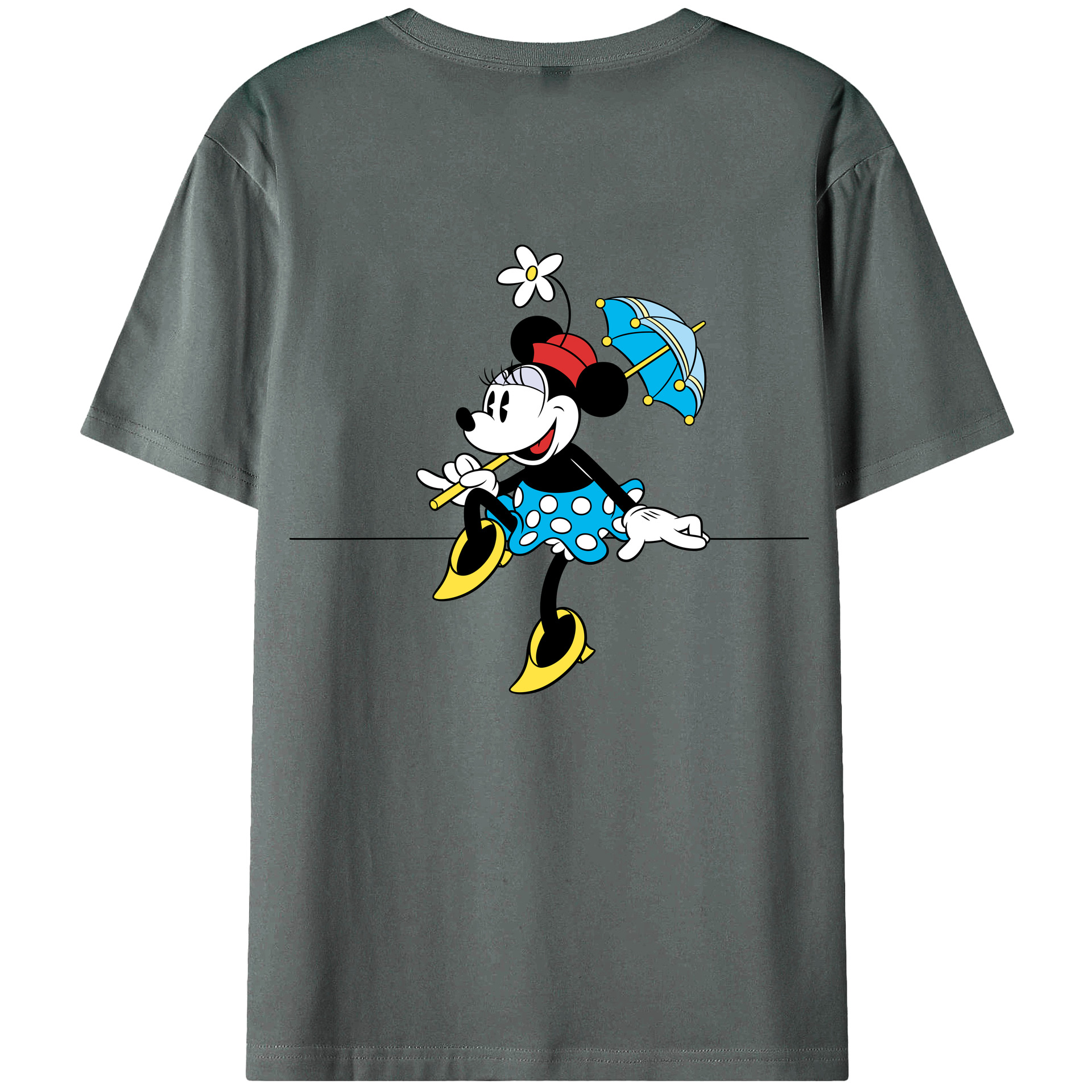 （画像用） ミッキーマウス Mickey Mouse 綿100％半袖Tシャツ（背面プリント）